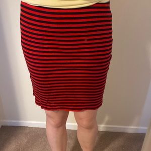 *3 for $10* Joe Fresh Black & Red Striped Skirt